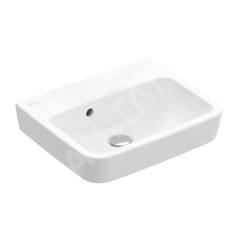 Villeroy & Boch O.novo - Lave-mains 500x370 mm, avec trop-plein, sans trou de robinetterie, blanc alpin 43445201