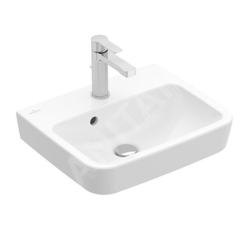 Villeroy & Boch O.novo - Lave-mains 500x370 mm, avec trop-plein, avec trou de robinetterie, blanc alpin 43445001