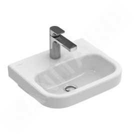Villeroy & Boch Architectura - Lave-mains 500x380 mm, sans trop-plein, avec 1 trou de robinetterie, CeramicPlus, blanc alpin