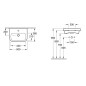 Villeroy & Boch Architectura - Lave-mains 500x380 mm, avec trop-plein, avec 1 trou de robinetterie, blanc alpin 43735001