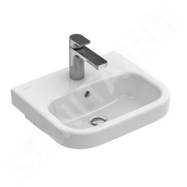 Villeroy & Boch Architectura - Lave-mains 500x380 mm, avec trop-plein, avec 1 trou de robinetterie, CeramicPlus, blanc alpin