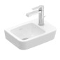Villeroy & Boch O.novo - Lave-mains Compact 360x250 mm, sans trop-plein, avec 1 trou de robinetterie à droite, CeramicPlus,