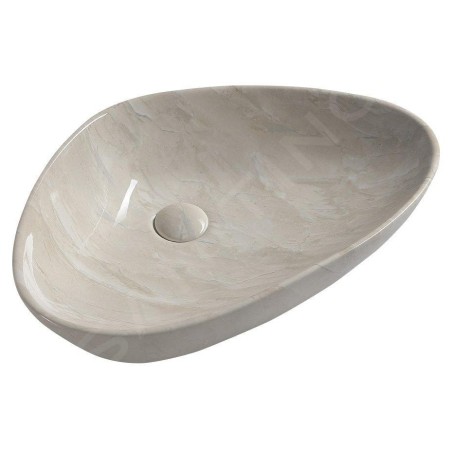 Sapho Dalma - Vasque à poser 585x390 mm, sans trop-plein, sans trou pour robinet, gris MM227