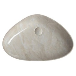 Sapho Dalma - Vasque à poser 585x390 mm, sans trop-plein, sans trou pour robinet, gris MM227