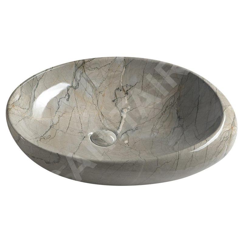 Sapho Dalma - Vasque à poser 680x440 mm, sans trop-plein, sans trou pour robinet, grigio MM313 Sapho Dalma - Vasque à poser 680x440 mm, sans trop-plein, sans trou pour robinet, grigio MM313