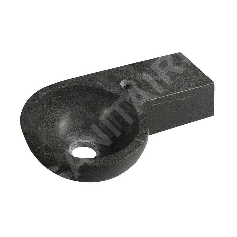 Sapho Blok - Lave-mains 400x230 mm, avec 1 trou à droite, sans trop-plein, anthracite 2401-32