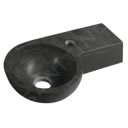 Sapho Blok - Lave-mains 400x230 mm, avec 1 trou à droite, sans trop-plein, anthracite 2401-32