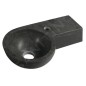 Sapho Blok - Lave-mains 400x230 mm, avec 1 trou à droite, sans trop-plein, anthracite 2401-32