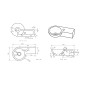 Sapho Blok - Lave-mains 400x230 mm, avec 1 trou à droite, sans trop-plein, anthracite 2401-32