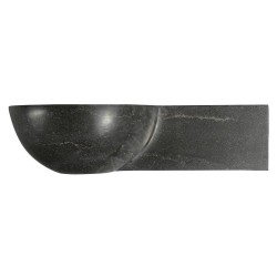 Sapho Blok - Lave-mains 400x230 mm, avec 1 trou à droite, sans trop-plein, anthracite 2401-32