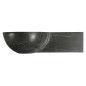 Sapho Blok - Lave-mains 400x230 mm, avec 1 trou à droite, sans trop-plein, anthracite 2401-32