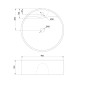 Aqualine Céramique - Lavabo pour plan de travail, diamètre 400 mm, avec 1 orifice pour robinet, blanc 49413 Aqualine Céramique - Lavabo pour plan de travail, diamètre 400 mm, avec 1 orifice pour robinet, blanc 49413