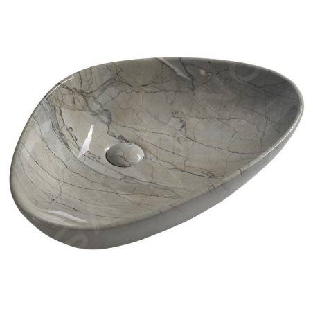 Sapho Dalma - Vasque à poser 585x390 mm, sans trop-plein, sans trou pour robinet, grigio MM213
