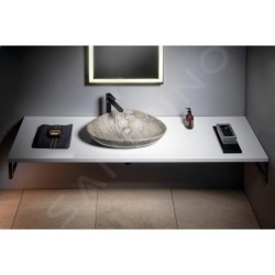 Sapho Dalma - Vasque à poser 585x390 mm, sans trop-plein, sans trou pour robinet, grigio MM213