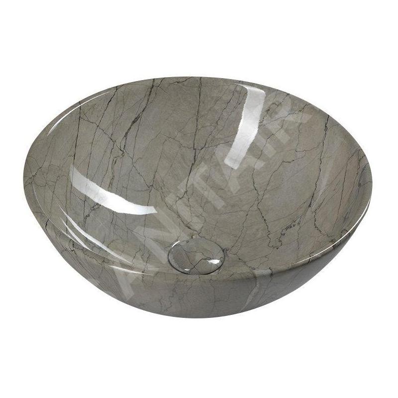Sapho Dalma - Vasque à poser 585x390 mm, diamètre 420 mm, sans trop-plein, sans trou pour robinet, grigio MM113 Sapho Dalma - Vasque à poser 585x390 mm, diamètre 420 mm, sans trop-plein, sans trou pour robinet, grigio MM113