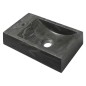 Sapho Blok - Lave-main 400x220 mm, trou pour mélangeur à gauche, sans trop-plein, anthracite 2401-38