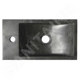 Sapho Blok - Lave-main 400x220 mm, trou pour mélangeur à gauche, sans trop-plein, anthracite 2401-38