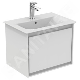 Ideal Standard Connect Air - Meuble lavabo 540x380x155 mm, avec trop-plein, un trou pour robinetterie, blanc E029601
