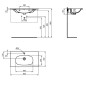 Ideal Standard Tesi - Meuble lavabo 825x450x165 mm, avec trop-plein, un trou pour robinetterie, blanc mat T3509V1