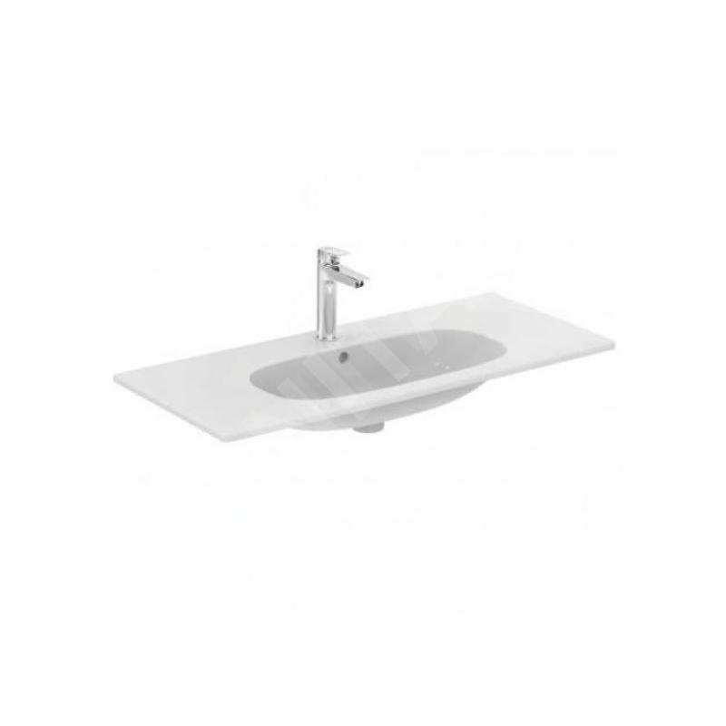 Ideal Standard Tesi - Meuble lavabo 625x450x165 mm, avec trop-plein, un trou pour robinetterie, mat blanc T3508V1