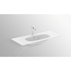 Ideal Standard Tesi - Meuble lavabo 625x450x165 mm, avec trop-plein, un trou pour robinetterie, mat blanc T3508V1