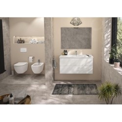 Ideal Standard Tesi - Meuble lavabo 625x450x165 mm, avec trop-plein, un trou pour robinetterie, mat blanc T3508V1