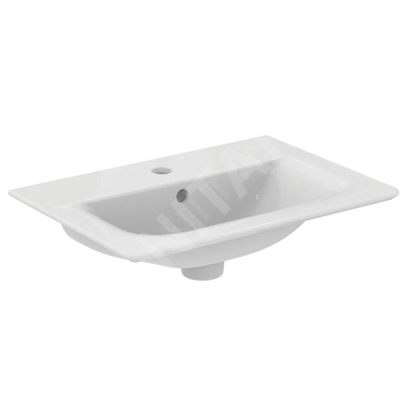Ideal Standard Connect Air - Meuble lavabo 540x380x155 mm, avec trop-plein, un trou pour robinetterie, Ideal Plus, blanc E0296MA