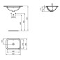 Ideal Standard Connect - Vasque sous plan, 500x380 mm, avec trop-plein, Ideal Plus, blanc E5058MA