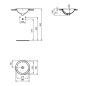 Ideal Standard Connect - Vasque encastrée, diamètre 380 mm, avec trop-plein, Ideal Plus, blanc E5051MA Ideal Standard Connect - Vasque encastrée, diamètre 380 mm, avec trop-plein, Ideal Plus, blanc E5051MA
