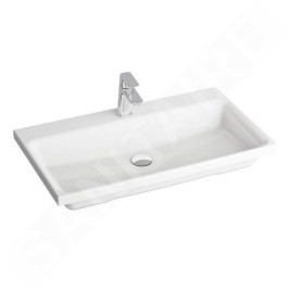 Ravak Comfort - Lavabo 800x460 mm, avec 1 point d'amorçage, blanc XJX01280001