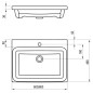 Ravak Comfort - Lavabo 800x460 mm, avec 1 point d'amorçage, blanc XJX01280001 Ravak Comfort - Lavabo 800x460 mm, avec 1 point d'amorçage, blanc XJX01280001