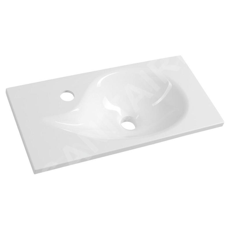 Sapho Lavabos - Lave-mains Minos 505x250 cm, sans trop-plein, trou pour robinetterie à gauche, blanc 10053 Sapho Lavabos - Lave-mains Minos 505x250 cm, sans trop-plein, trou pour robinetterie à gauche, blanc 10053