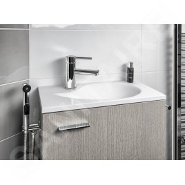 Sapho Lavabos - Lave-mains Minos 505x250 cm, sans trop-plein, trou pour robinetterie à gauche, blanc 10053