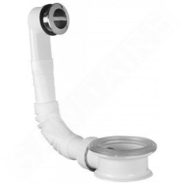 Sapho Accessoire Omp Tea - Trop-plein de lavabo, blanc/chrome 247.304.0