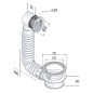 Sapho Accessoire Omp Tea - Trop-plein de lavabo, blanc/chrome 247.304.0 Sapho Accessoire Omp Tea - Trop-plein de lavabo, blanc/chrome 247.304.0