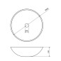 Sapho Blok - Vasque à poser, diamètre 400 mm, sans trou pour robinet, pierre noire 2401-34 Sapho Blok - Vasque à poser, diamètre 400 mm, sans trou pour robinet, pierre noire 2401-34
