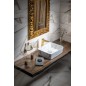 Sapho Dalma - Vasque à poser, 475x375 mm, sans trou pour robinet, carrara MM517 Sapho Dalma - Vasque à poser, 475x375 mm, sans trou pour robinet, carrara MM517