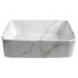 Sapho Dalma - Vasque à poser, 475x375 mm, sans trou pour robinet, carrara MM517 Sapho Dalma - Vasque à poser, 475x375 mm, sans trou pour robinet, carrara MM517