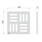 Alcadrain Grilles - Grille 102x102 mm, acier inoxydable MPV001