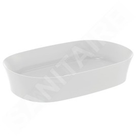Ideal Standard Ipalyss - Lavabo à poser, 600x380 mm, sans trop-plein, blanc mat E1396V1