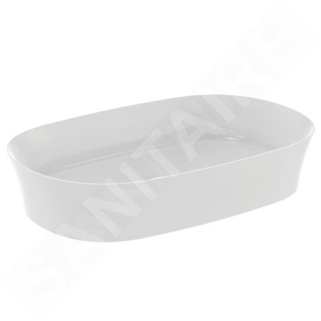 Ideal Standard Ipalyss - Lavabo à poser, 600x380 mm, sans trop-plein, blanc mat E1396V1