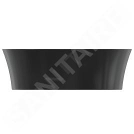 Ideal Standard Ipalyss - Lavabo à poser, 600x380 mm, sans trop-plein, nir mat E1396V3