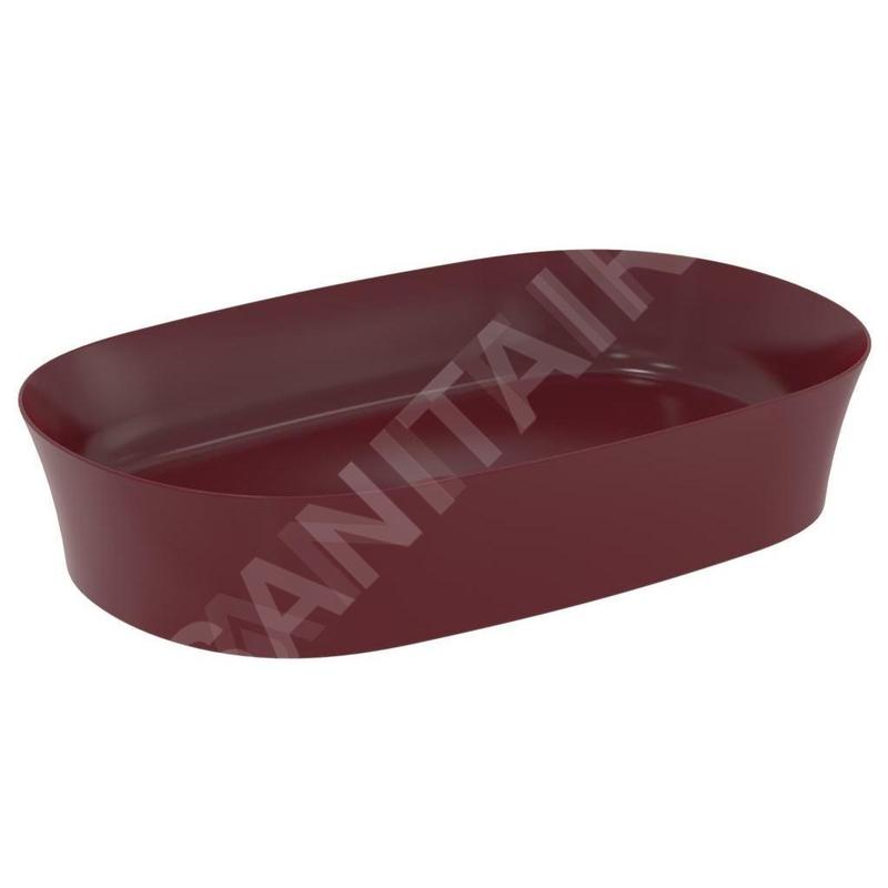 Ideal Standard Ipalyss - Lavabo à poser, 600x380 mm, sans trop-plein, Pomegranate E1396V6 Ideal Standard Ipalyss - Lavabo à poser, 600x380 mm, sans trop-plein, Pomegranate E1396V6