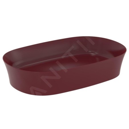 Ideal Standard Ipalyss - Lavabo à poser, 600x380 mm, sans trop-plein, Pomegranate E1396V6