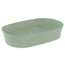 Ideal Standard Ipalyss - Lavabo à poser, 600x380 mm, sans trop-plein, Sage E1396X9