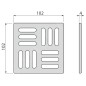 Alcadrain Grilles - Grille 102x102 mm, acier inoxydable MPV011