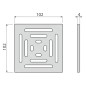 Alcadrain Grilles - Grille 102x102 mm, acier inoxydable MPV012