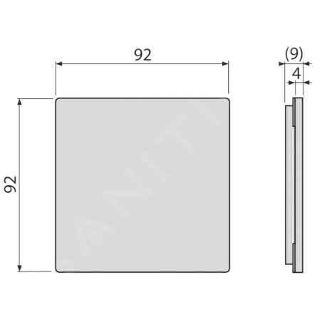 Alcadrain Grilles - Grille 102x102 mm, acier inoxydable MPV013