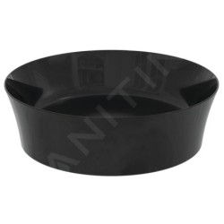 Ideal Standard Ipalyss - Vasque, diamètre 400 mm, sans trop-plein, noir brillant E1398V2