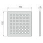 Alcadrain Grilles - Grille 102x102 mm, acier inoxydable MPV014